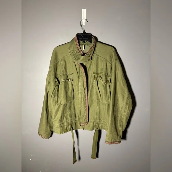 Free People Flight Line Bomber Jacket Women’s Size Small - Picture 2 of 5